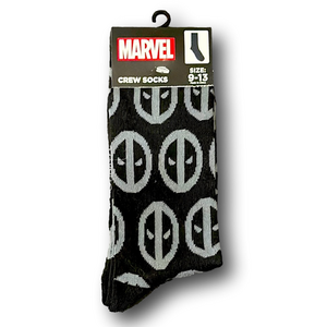 3/$20 Marvel Deadpool Funny Novelty Crew Socks - NWT